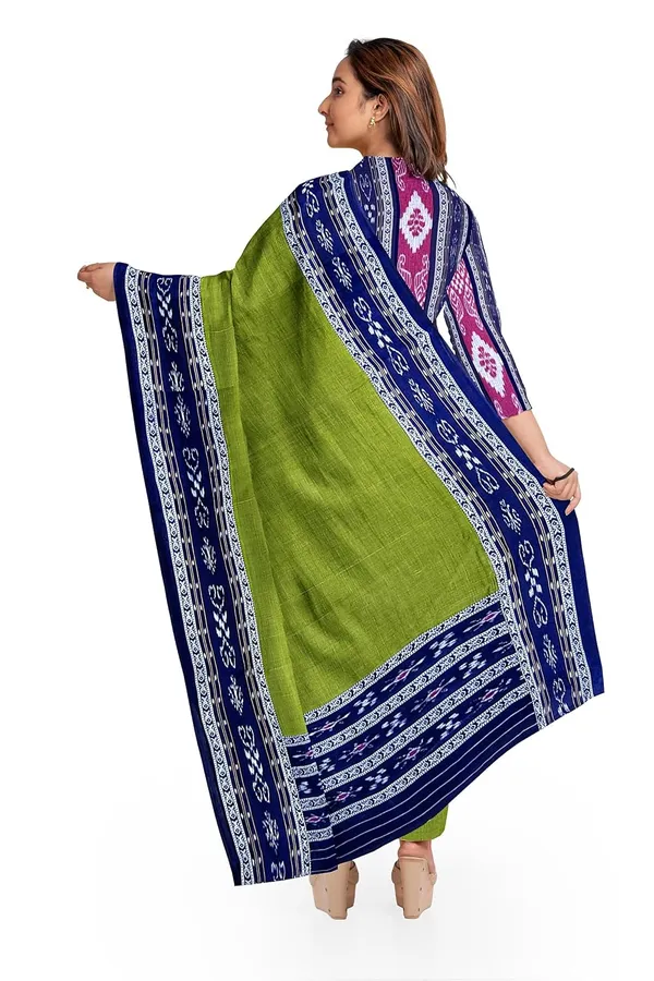 Multicolor_Pure_Cotton_Sambalpuri_Handloom_Dress_Material_With_Dupatta_Bottom_Wear_3_Piece_Set
