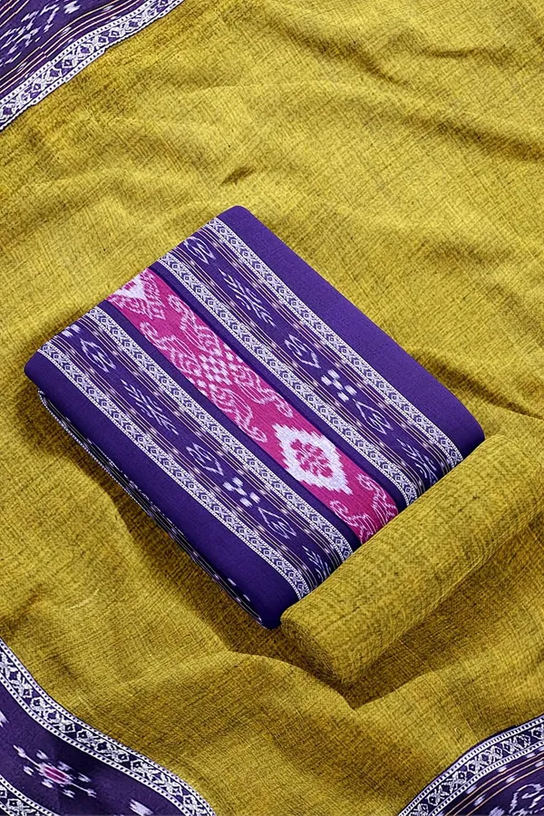 Multicolor_Pure_Cotton_Sambalpuri_Handloom_Dress_Material_With_Dupatta_Bottom_Wear_3_Piece_Set