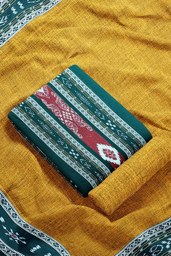 Multicolor_Pure_Cotton_Sambalpuri_Handloom_Dress_Material_With_Dupatta_Bottom_Wear_3_Piece_Set