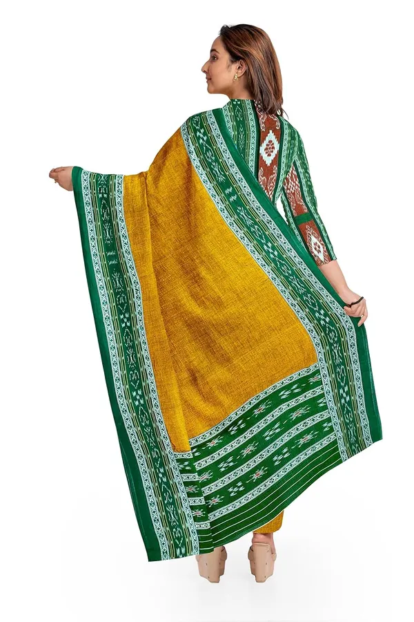 Multicolor_Pure_Cotton_Sambalpuri_Handloom_Dress_Material_With_Dupatta_Bottom_Wear_3_Piece_Set