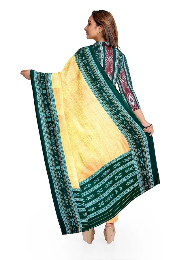 Multicolor_Pure_Cotton_Sambalpuri_Handloom_Dress_Material_With_Dupatta_Bottom_Wear_3_Piece_Set