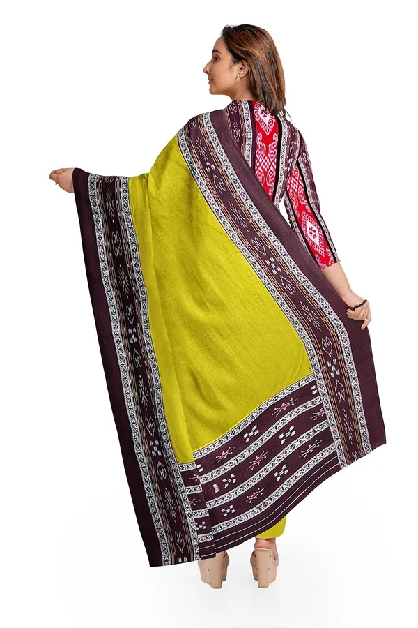 Multicolor_Pure_Cotton_Sambalpuri_Handloom_Dress_Material_With_Dupatta_Bottom_Wear_3_Piece_Set