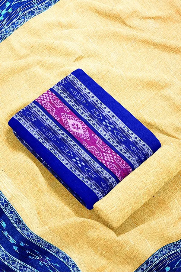 Multicolor_Pure_Cotton_Sambalpuri_Handloom_Dress_Material_With_Dupatta_Bottom_Wear_3_Piece_Set