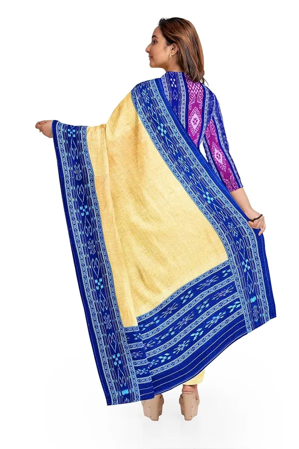 Multicolor_Pure_Cotton_Sambalpuri_Handloom_Dress_Material_With_Dupatta_Bottom_Wear_3_Piece_Set