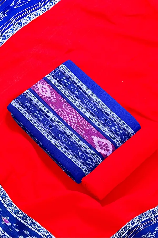 Multicolor_Pure_Cotton_Sambalpuri_Handloom_Dress_Material_With_Dupatta_Bottom_Wear_3_Piece_Set