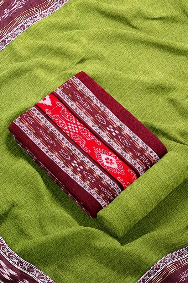Multicolor_Pure_Cotton_Sambalpuri_Handloom_Dress_Material_With_Dupatta_Bottom_Wear_3_Piece_Set