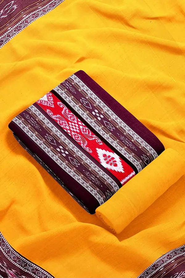Multicolor_Pure_Cotton_Sambalpuri_Handloom_Dress_Material_With_Dupatta_Bottom_Wear_3_Piece_Set
