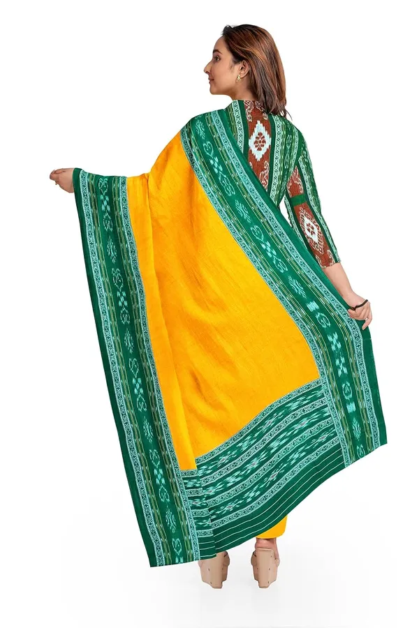Multicolor_Pure_Cotton_Sambalpuri_Handloom_Dress_Material_With_Dupatta_Bottom_Wear_3_Piece_Set