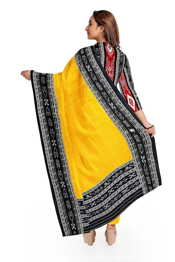 Multicolor_Pure_Cotton_Sambalpuri_Handloom_Dress_Material_With_Dupatta_Bottom_Wear_3_Piece_Set