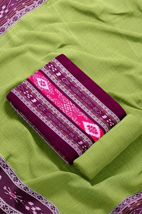 Multicolor_Pure_Cotton_Sambalpuri_Handloom_Dress_Material_With_Dupatta_Bottom_Wear_3_Piece_Set