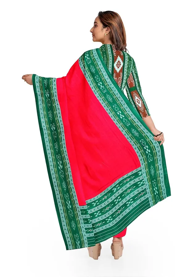 Multicolor_Pure_Cotton_Sambalpuri_Handloom_Dress_Material_With_Dupatta_Bottom_Wear_3_Piece_Set