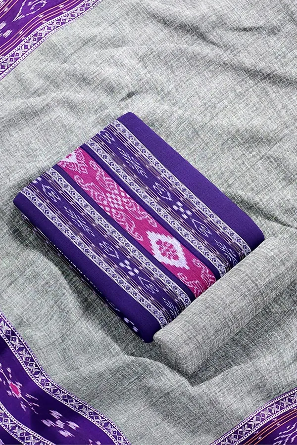 Multicolor_Pure_Cotton_Sambalpuri_Handloom_Dress_Material_With_Dupatta_Bottom_Wear_3_Piece_Set