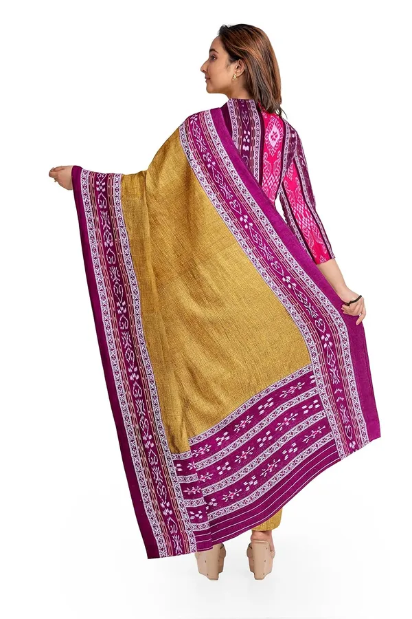 Multicolor_Pure_Cotton_Sambalpuri_Handloom_Dress_Material_With_Dupatta_Bottom_Wear_3_Piece_Set