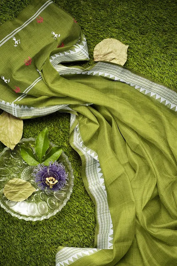 Multicolor_Pure_Cotton_Sambalpuri_Handloom_Dress_Material_With_Dupatta_Bottom_Wear_3_Piece_Set