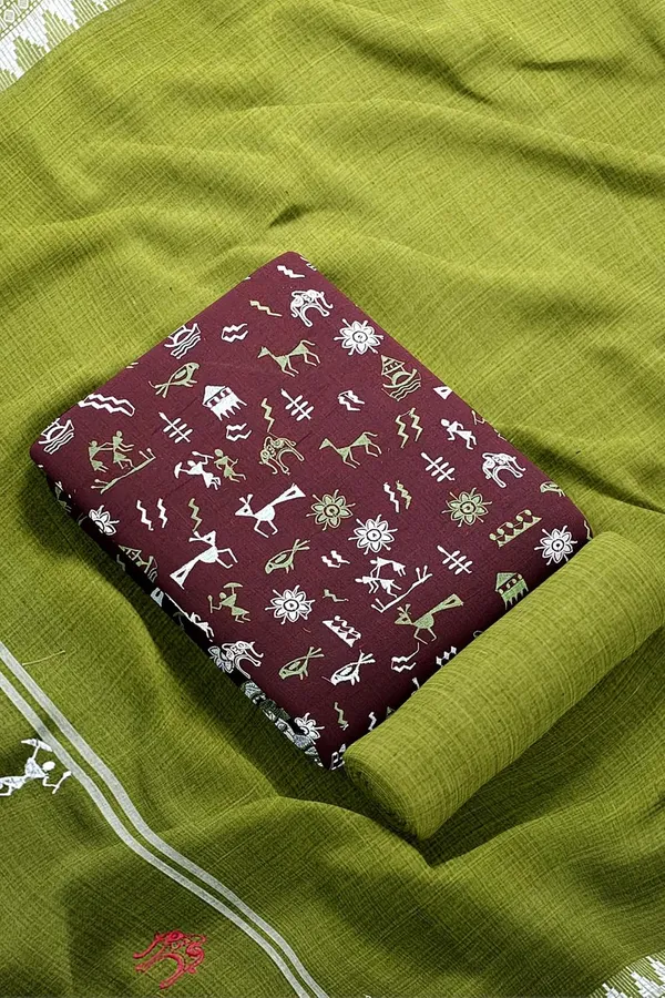 Multicolor_Pure_Cotton_Sambalpuri_Handloom_Dress_Material_With_Dupatta_Bottom_Wear_3_Piece_Set