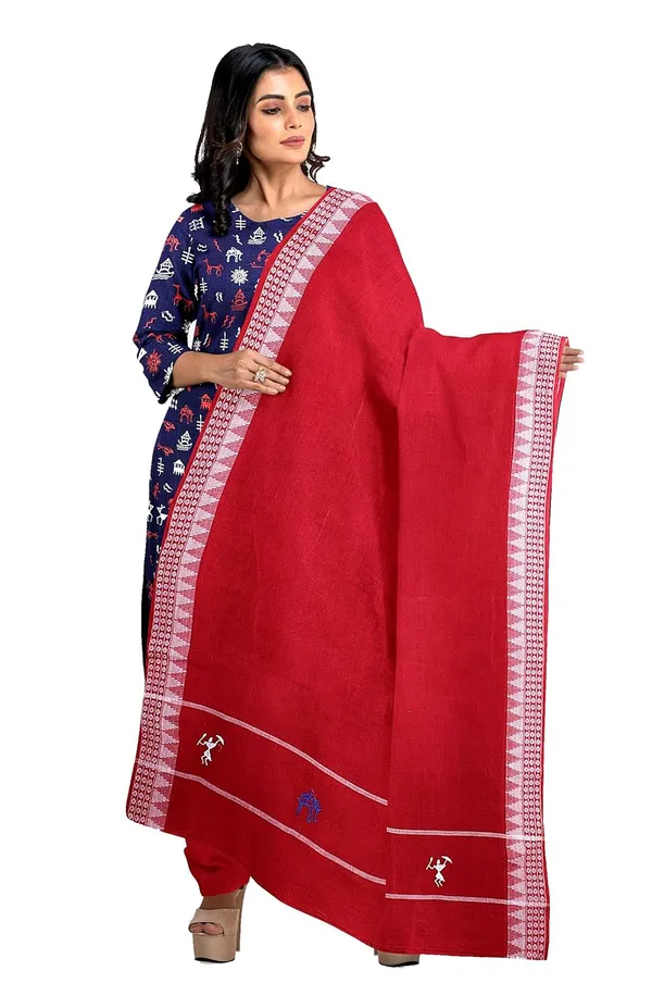 Multicolor_Pure_Cotton_Sambalpuri_Handloom_Dress_Material_With_Dupatta_Bottom_Wear_3_Piece_Set