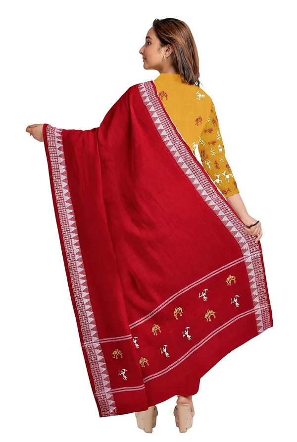 Multicolor_Pure_Cotton_Sambalpuri_Handloom_Dress_Material_With_Dupatta_Bottom_Wear_3_Piece_Set