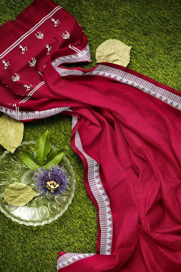 Multicolor_Pure_Cotton_Sambalpuri_Handloom_Dress_Material_With_Dupatta_Bottom_Wear_3_Piece_Set