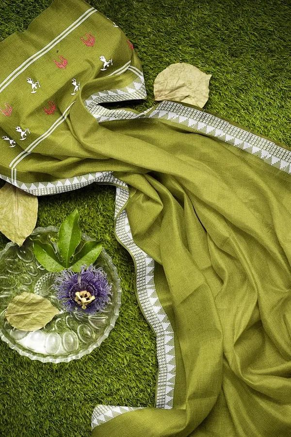 Multicolor_Pure_Cotton_Sambalpuri_Handloom_Dress_Material_With_Dupatta_Bottom_Wear_3_Piece_Set