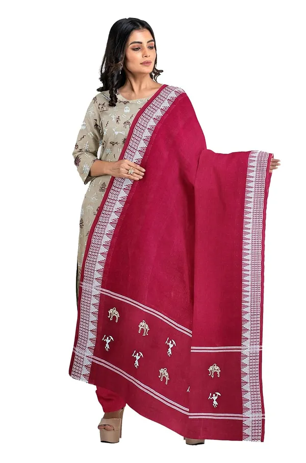 Multicolor_Pure_Cotton_Sambalpuri_Handloom_Dress_Material_With_Dupatta_Bottom_Wear_3_Piece_Set