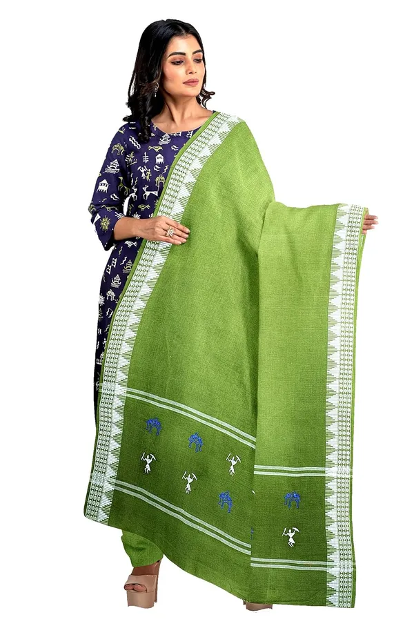 Multicolor_Pure_Cotton_Sambalpuri_Handloom_Dress_Material_With_Dupatta_Bottom_Wear_3_Piece_Set