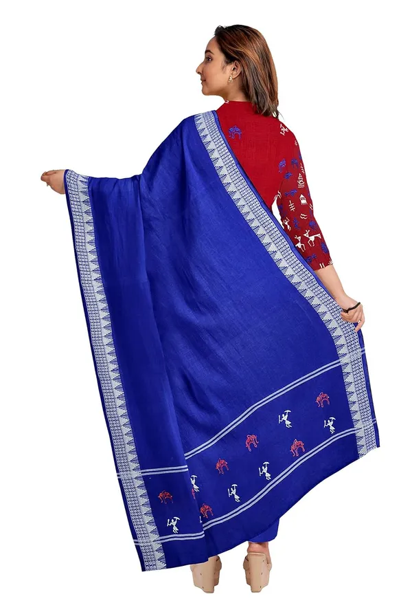 Multicolor_Pure_Cotton_Sambalpuri_Handloom_Dress_Material_With_Dupatta_Bottom_Wear_3_Piece_Set