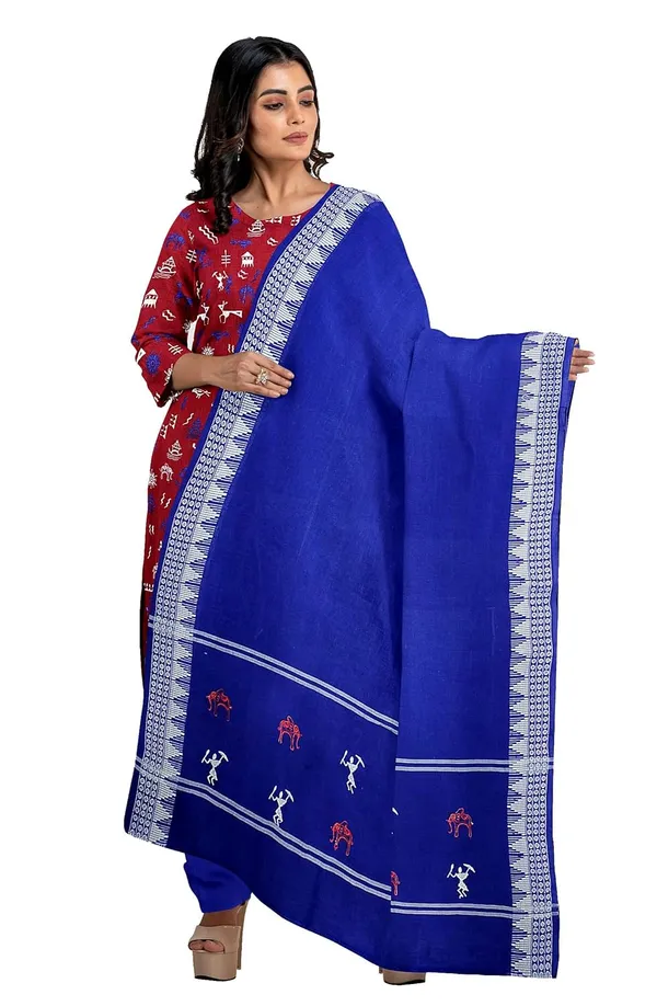 Multicolor_Pure_Cotton_Sambalpuri_Handloom_Dress_Material_With_Dupatta_Bottom_Wear_3_Piece_Set