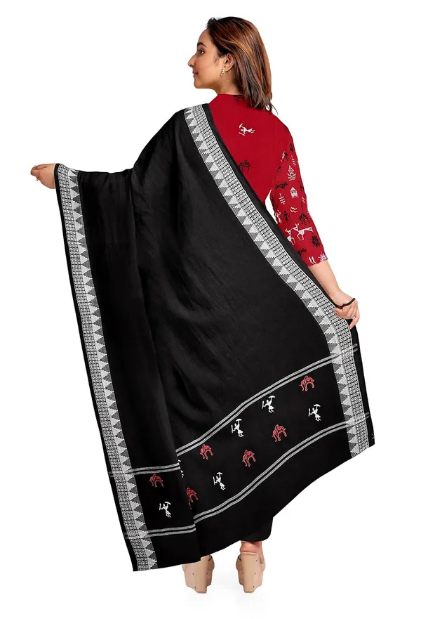 Multicolor_Pure_Cotton_Sambalpuri_Handloom_Dress_Material_With_Dupatta_Bottom_Wear_3_Piece_Set