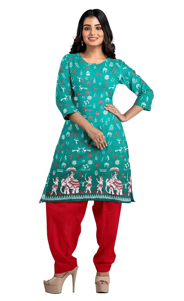 Multicolor_Pure_Cotton_Sambalpuri_Handloom_Dress_Material_With_Dupatta_Bottom_Wear_3_Piece_Set