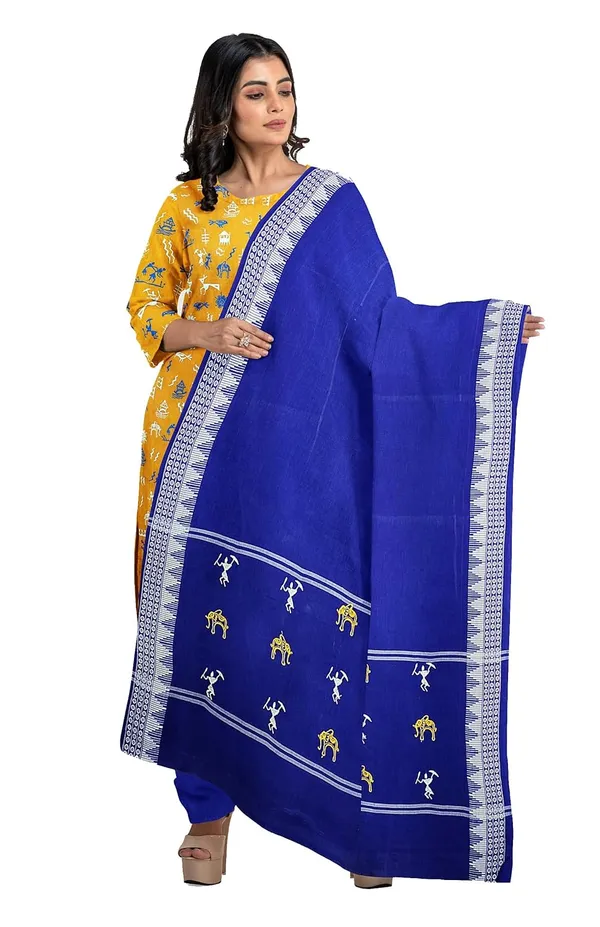 Multicolor_Pure_Cotton_Sambalpuri_Handloom_Dress_Material_With_Dupatta_Bottom_Wear_3_Piece_Set