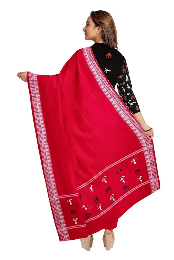 Multicolor_Pure_Cotton_Sambalpuri_Handloom_Dress_Material_With_Dupatta_Bottom_Wear_3_Piece_Set