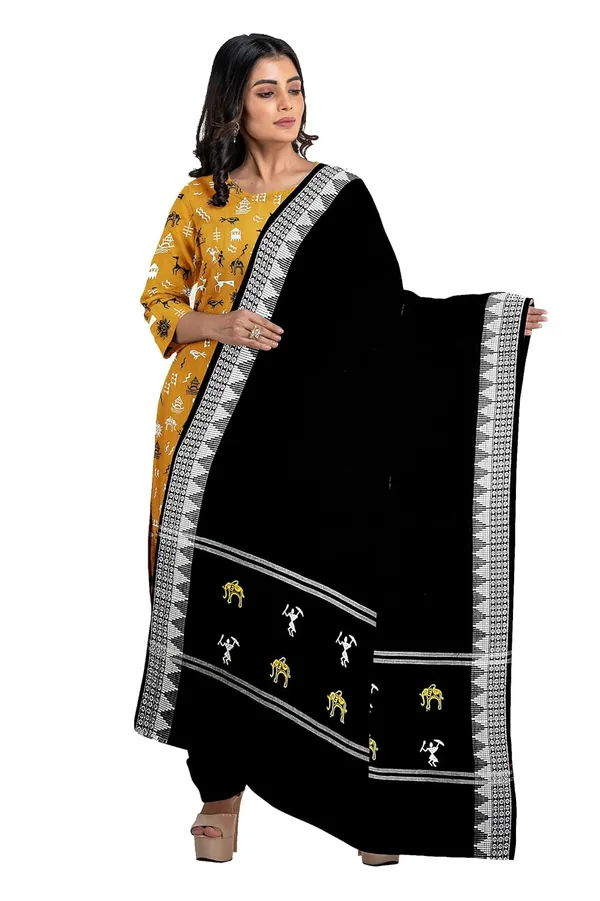 Multicolor_Pure_Cotton_Sambalpuri_Handloom_Dress_Material_With_Dupatta_Bottom_Wear_3_Piece_Set