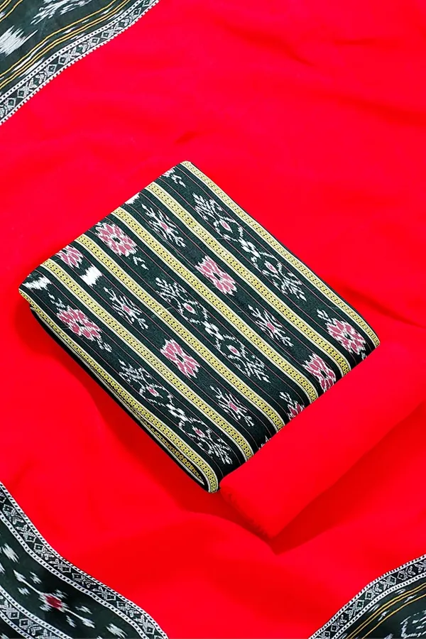 Multicolor_Pure_Cotton_Sambalpuri_Handloom_Dress_Material_With_Dupatta_Bottom_Wear_3_Piece_Set