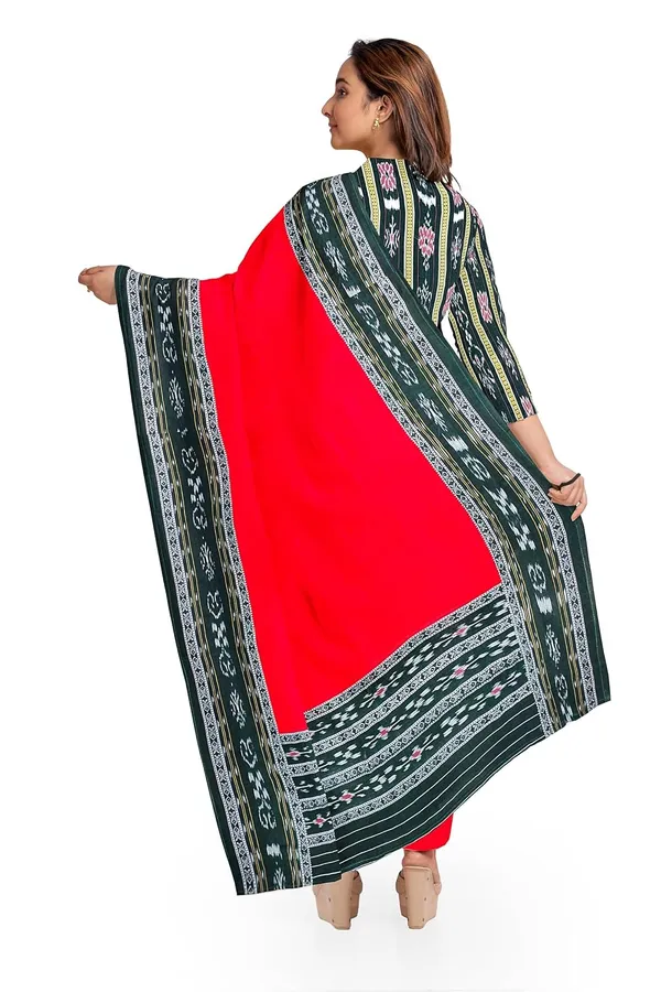Multicolor_Pure_Cotton_Sambalpuri_Handloom_Dress_Material_With_Dupatta_Bottom_Wear_3_Piece_Set