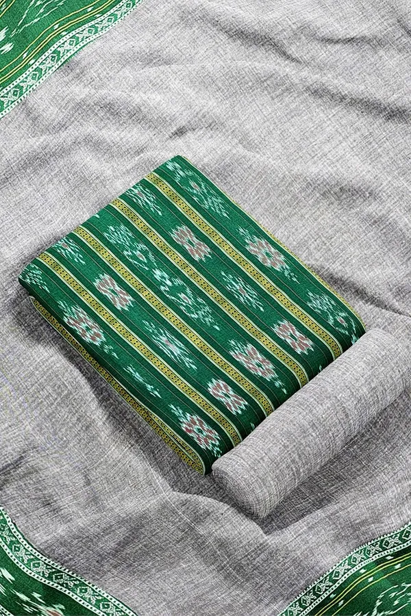 Multicolor_Pure_Cotton_Sambalpuri_Handloom_Dress_Material_With_Dupatta_Bottom_Wear_3_Piece_Set