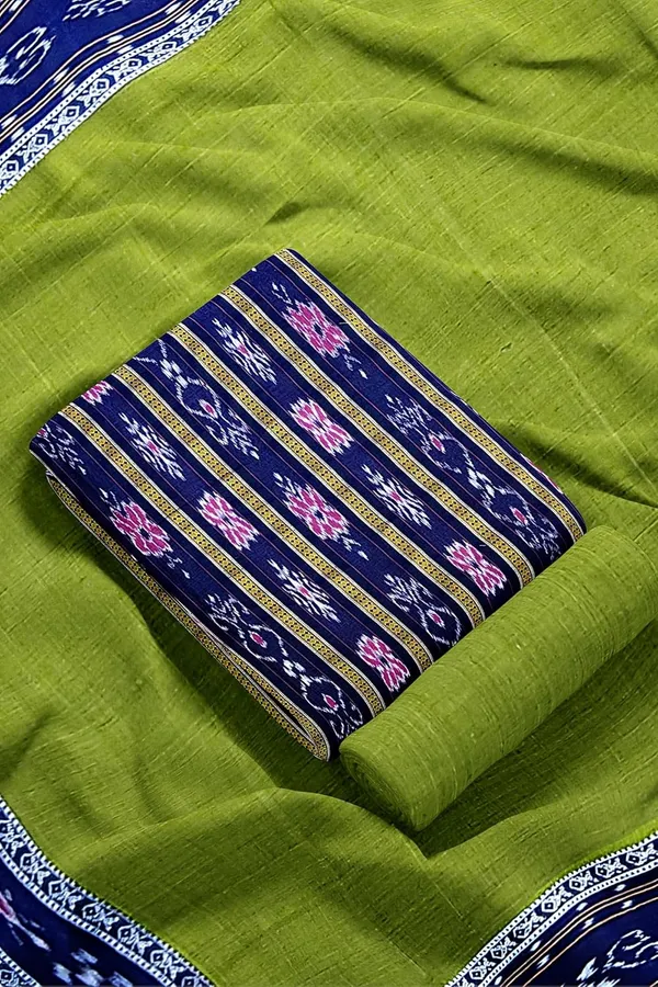 Multicolor_Pure_Cotton_Sambalpuri_Handloom_Dress_Material_With_Dupatta_Bottom_Wear_3_Piece_Set