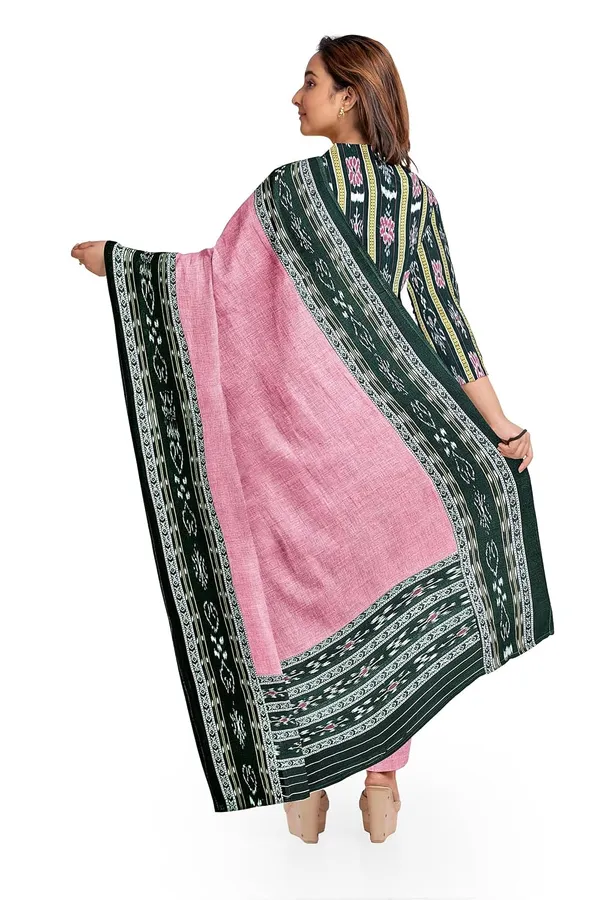 Multicolor_Pure_Cotton_Sambalpuri_Handloom_Dress_Material_With_Dupatta_Bottom_Wear_3_Piece_Set