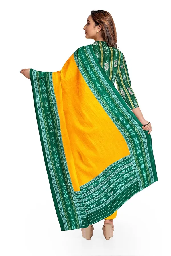 Multicolor_Pure_Cotton_Sambalpuri_Handloom_Dress_Material_With_Dupatta_Bottom_Wear_3_Piece_Set