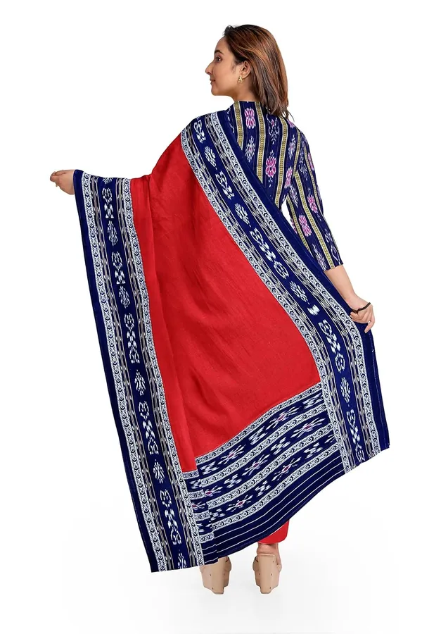 Multicolor_Pure_Cotton_Sambalpuri_Handloom_Dress_Material_With_Dupatta_Bottom_Wear_3_Piece_Set
