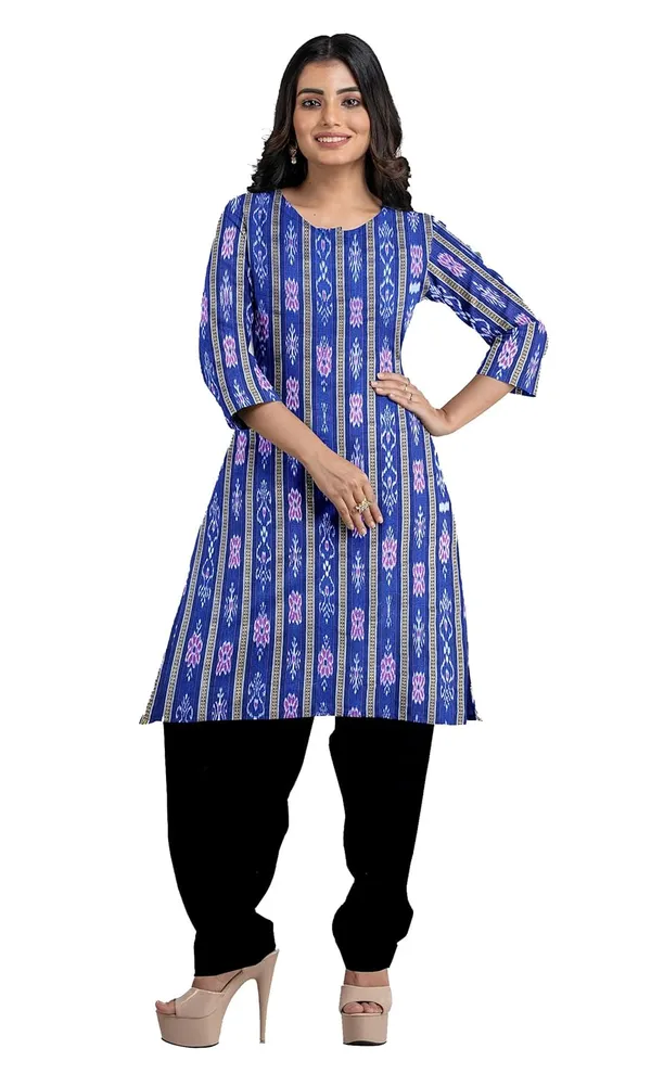 Multicolor_Pure_Cotton_Sambalpuri_Handloom_Dress_Material_With_Dupatta_Bottom_Wear_3_Piece_Set