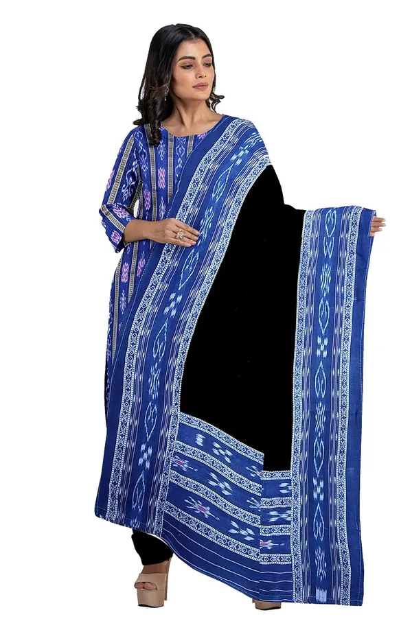 Multicolor_Pure_Cotton_Sambalpuri_Handloom_Dress_Material_With_Dupatta_Bottom_Wear_3_Piece_Set