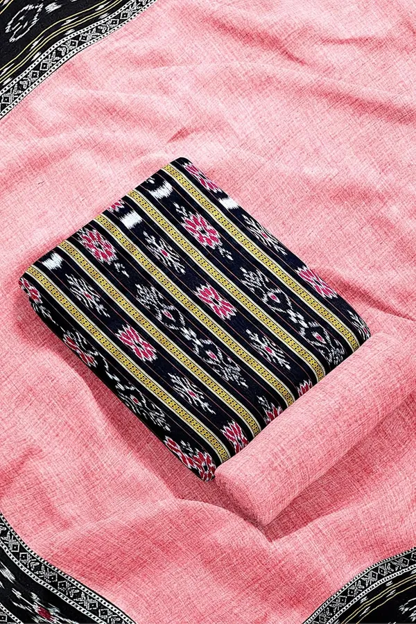 Multicolor_Pure_Cotton_Sambalpuri_Handloom_Dress_Material_With_Dupatta_Bottom_Wear_3_Piece_Set