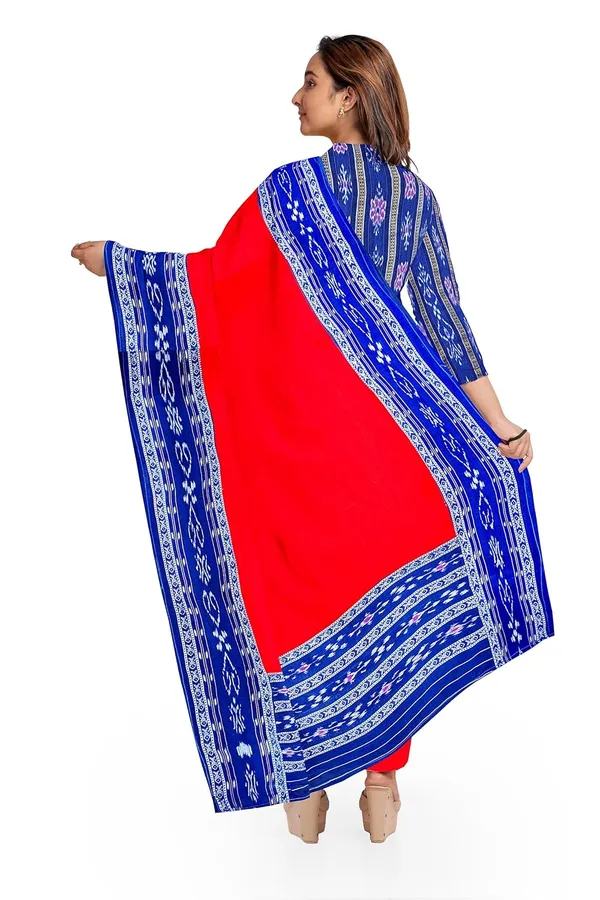 Multicolor_Pure_Cotton_Sambalpuri_Handloom_Dress_Material_With_Dupatta_Bottom_Wear_3_Piece_Set