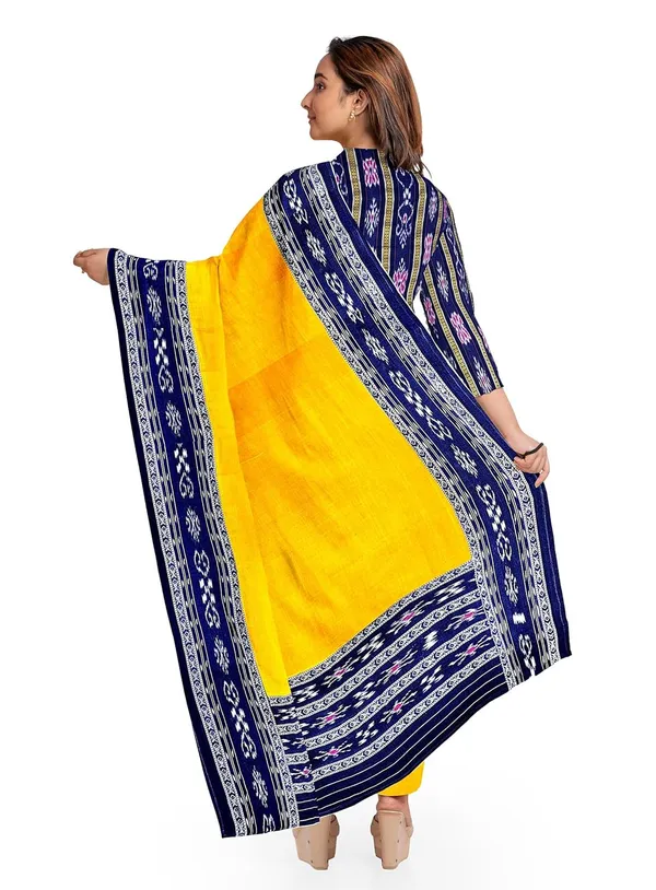 Multicolor_Pure_Cotton_Sambalpuri_Handloom_Dress_Material_With_Dupatta_Bottom_Wear_3_Piece_Set