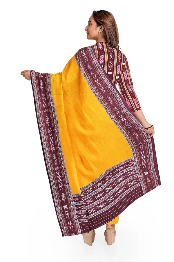 Multicolor_Pure_Cotton_Sambalpuri_Handloom_Dress_Material_With_Dupatta_Bottom_Wear_3_Piece_Set