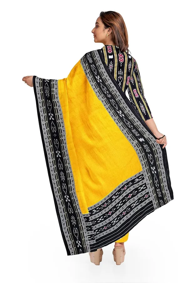 Multicolor_Pure_Cotton_Sambalpuri_Handloom_Dress_Material_With_Dupatta_Bottom_Wear_3_Piece_Set