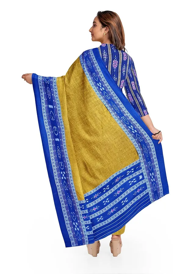 Multicolor_Pure_Cotton_Sambalpuri_Handloom_Dress_Material_With_Dupatta_Bottom_Wear_3_Piece_Set