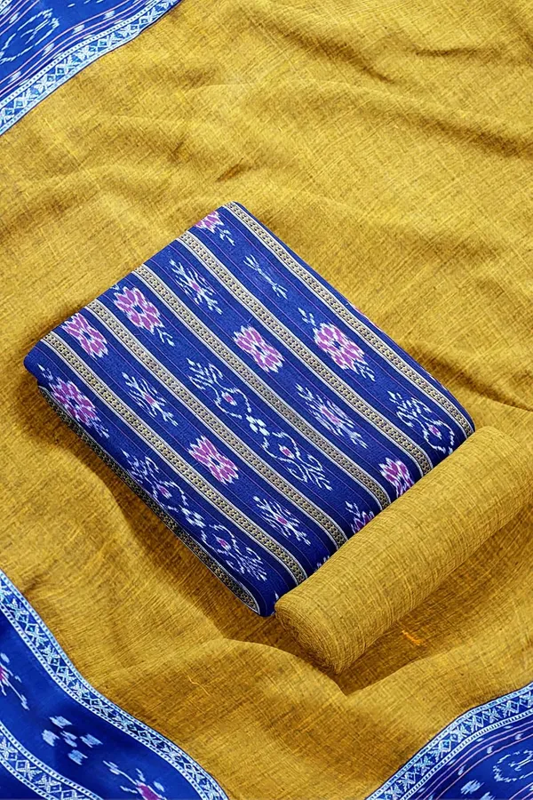 Multicolor_Pure_Cotton_Sambalpuri_Handloom_Dress_Material_With_Dupatta_Bottom_Wear_3_Piece_Set