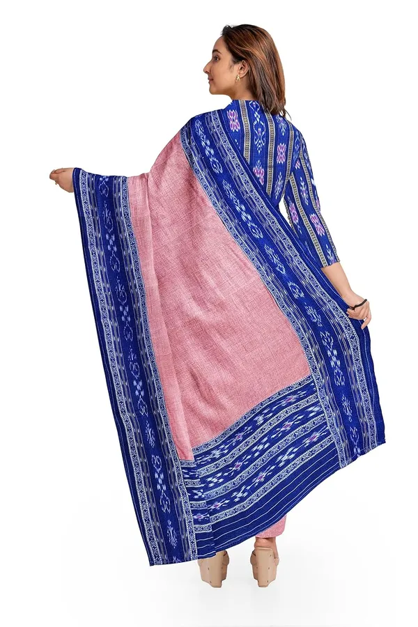 Multicolor_Pure_Cotton_Sambalpuri_Handloom_Dress_Material_With_Dupatta_Bottom_Wear_3_Piece_Set