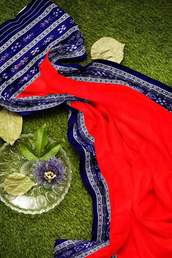 Multicolor_Pure_Cotton_Sambalpuri_Handloom_Dress_Material_With_Dupatta_Bottom_Wear_3_Piece_Set